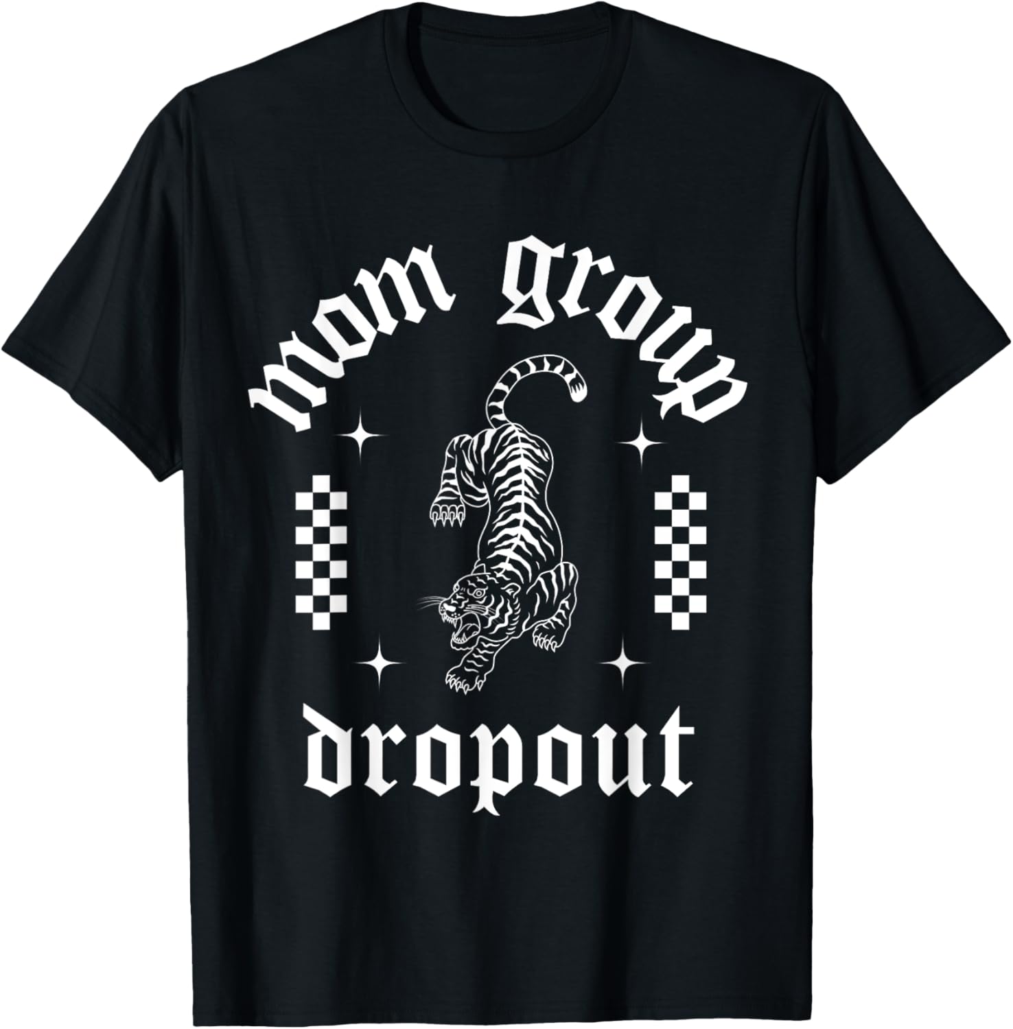 Mom Group Dropout Funny Mama Grunge Punk Cool Tattoo T-Shirt - T-Shirt | Black
