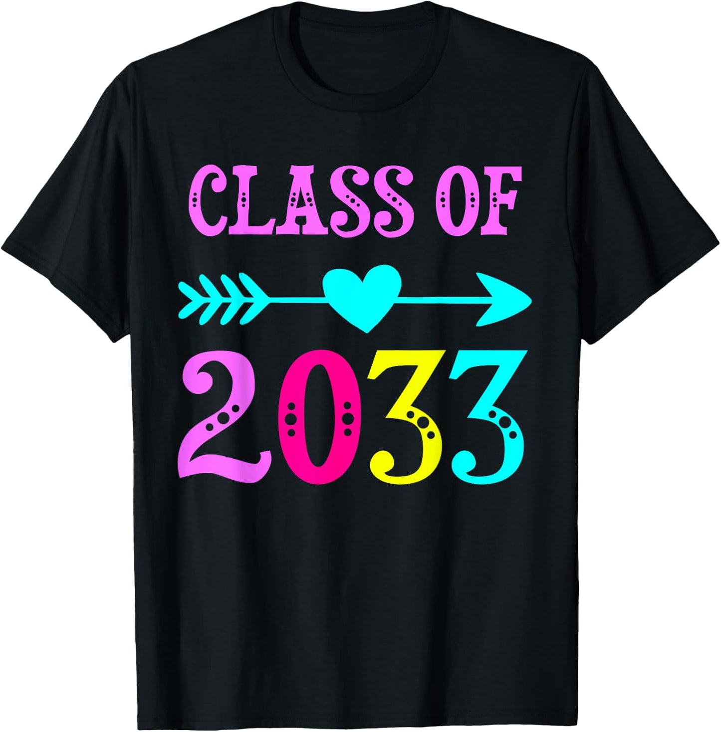 Class Of 2033 Grow With Me T Shirt For Teachers Students Women Kids T-Shirt - T-Shirt | Black