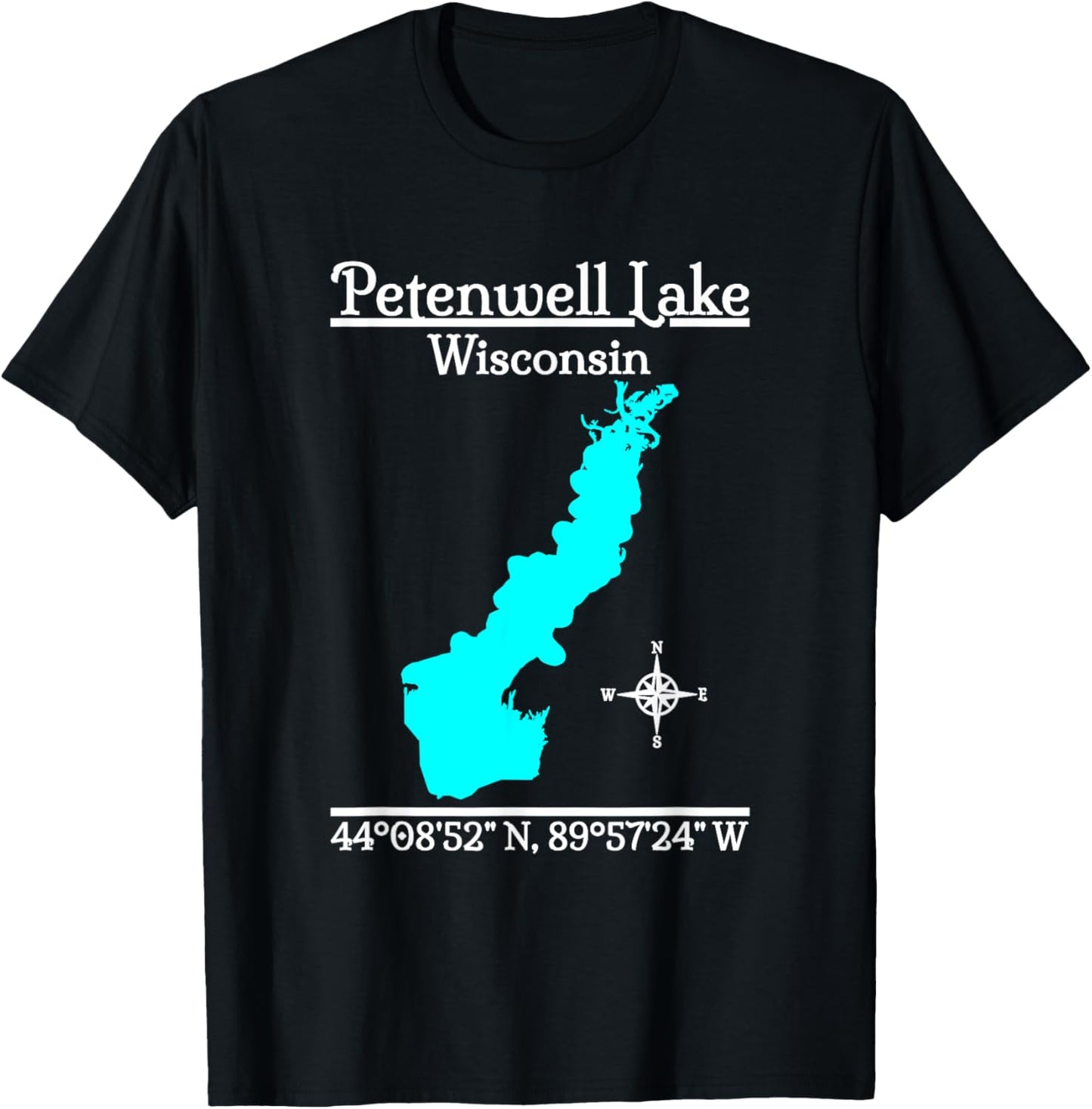 Petenwell Lake - Wisconsin T-Shirt - T-Shirt | Black