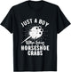 Just A Boy Who Loves Horseshoe Crabs Xiphosura Encycloart T-Shirt - T-Shirt | Black