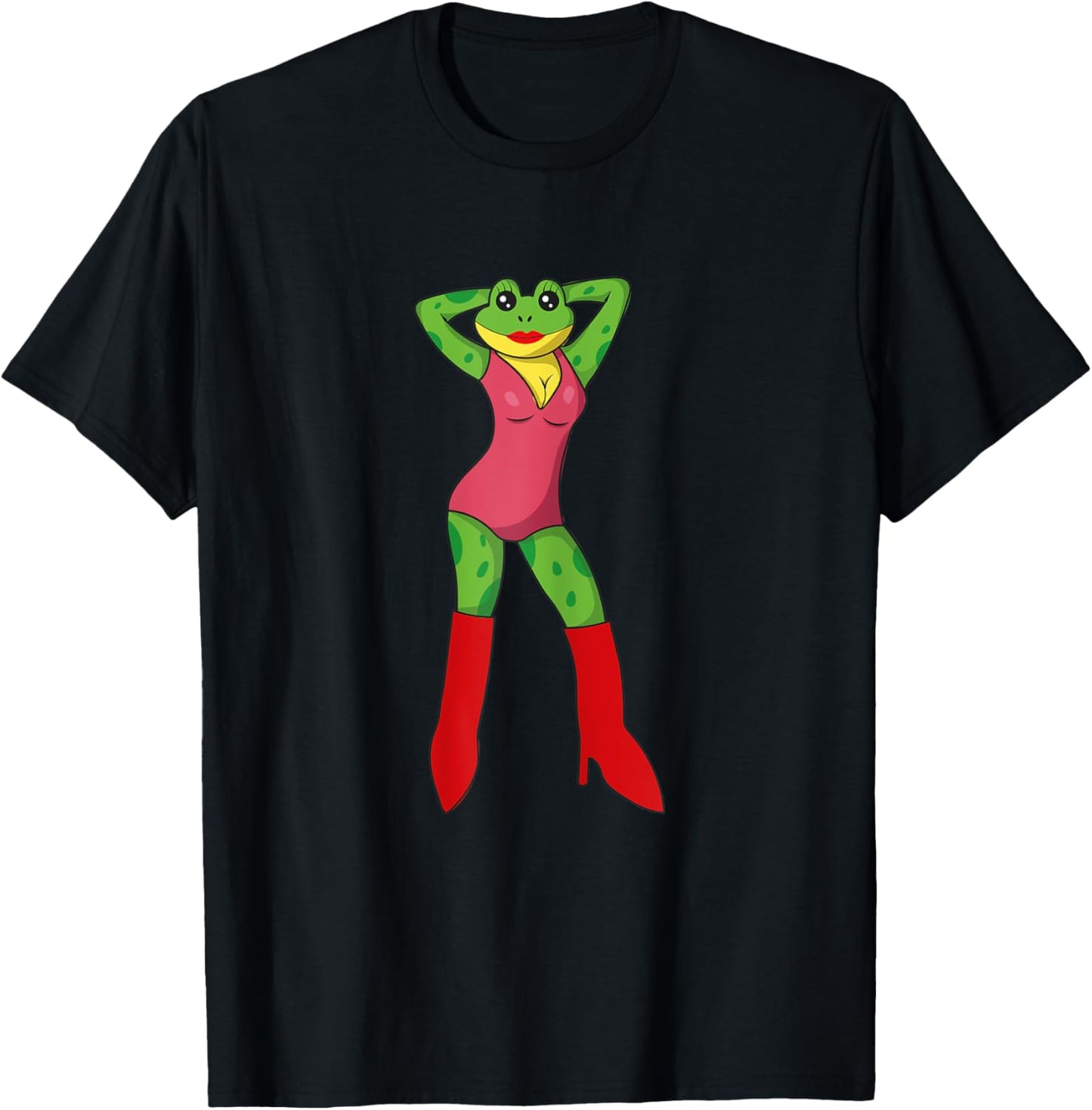 Stripper Frog, Sexy Girl, Lesbian Frog, Sexy Frog T-Shirt - T-Shirt | Black