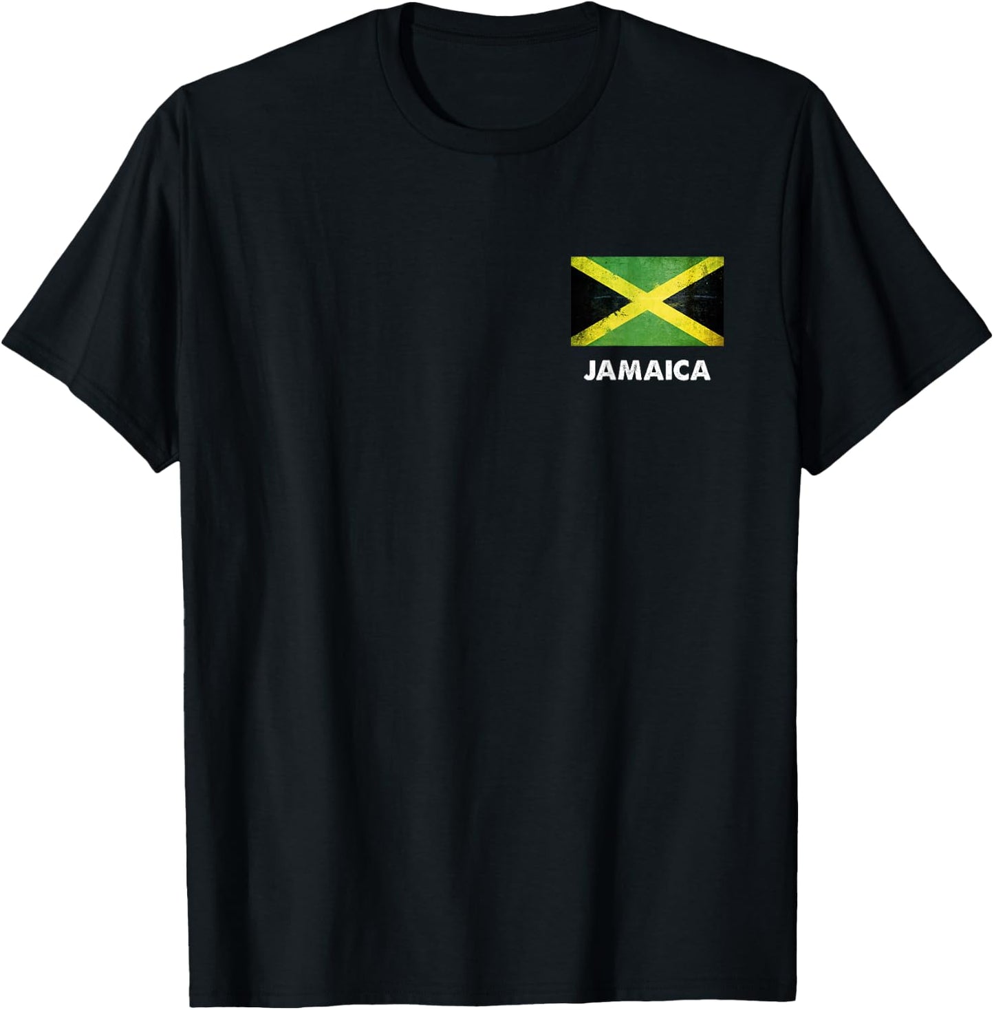 Jamaica Flag Jersey | Jamaican T-Shirt - T-Shirt | Black
