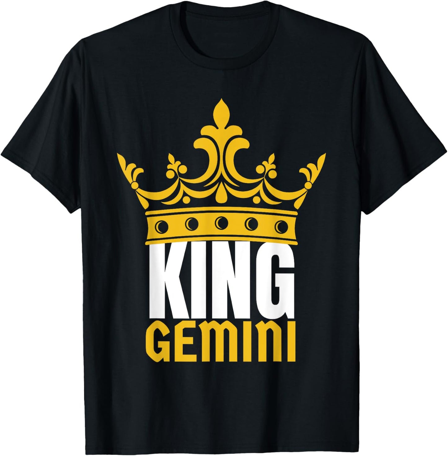 King Gemini Birthday Horoscope Shirt Zodiac Sign Astrology T-Shirt - T-Shirt | Black