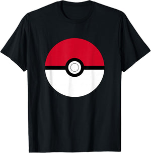 Pokémon Poké Ball Vintage Classic Red & White Logo T-Shirt - T-Shirt | Black