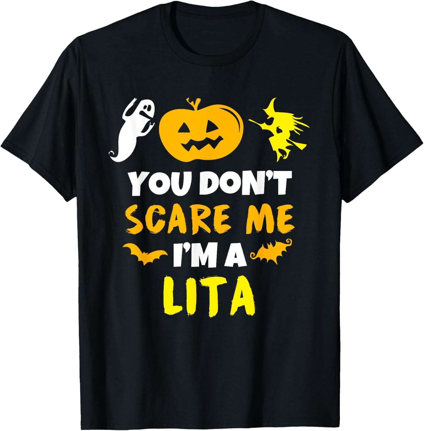 Don't Scare Me Lita Costume Halloween Lazy Easy T-Shirt - T-Shirt | Black