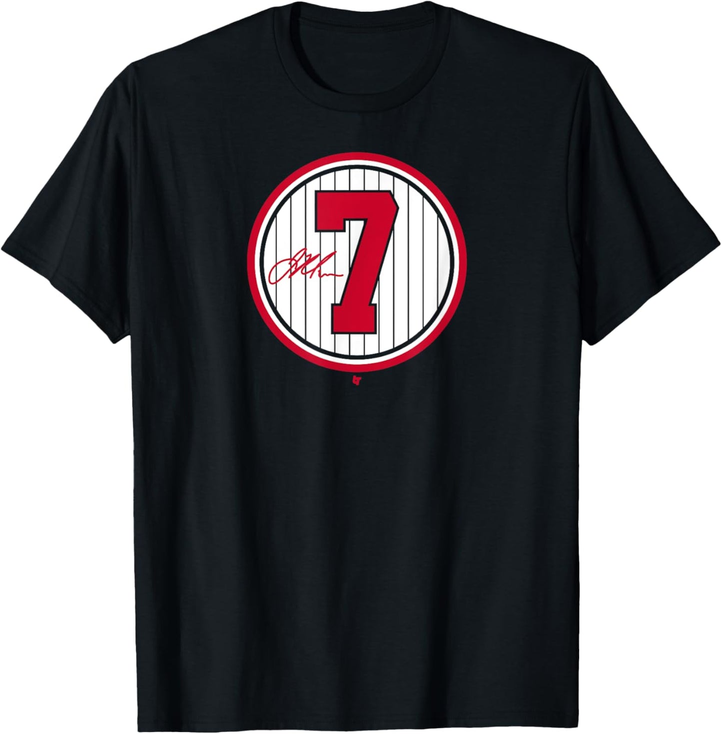 Joe Mauer - 7 - Minnesota Baseball T-Shirt - T-Shirt | Black