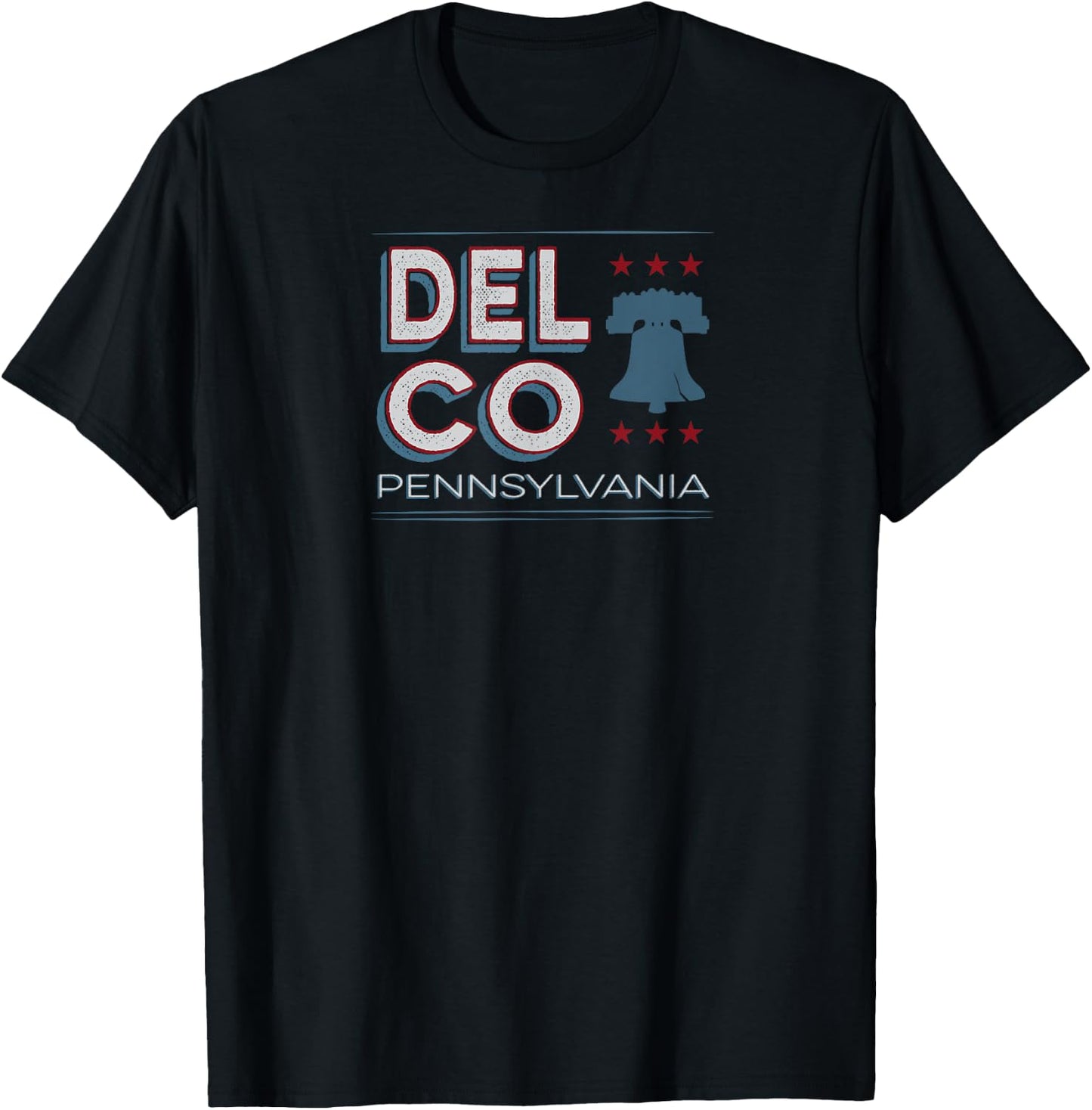 Delco PA Philly Suburb Shirt Liberty Bell T-Shirt - T-Shirt | Black