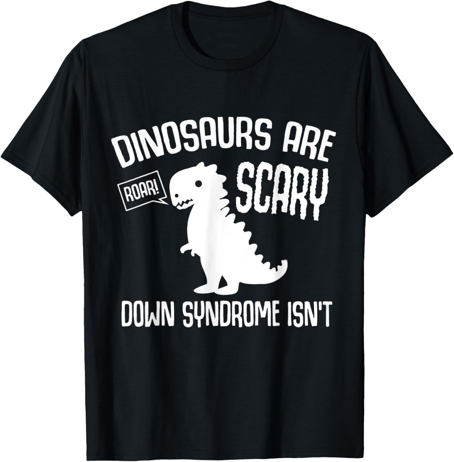 Cute Dinosaur World Down Syndrome Day Women Kids T-Shirt - T-Shirt | Black