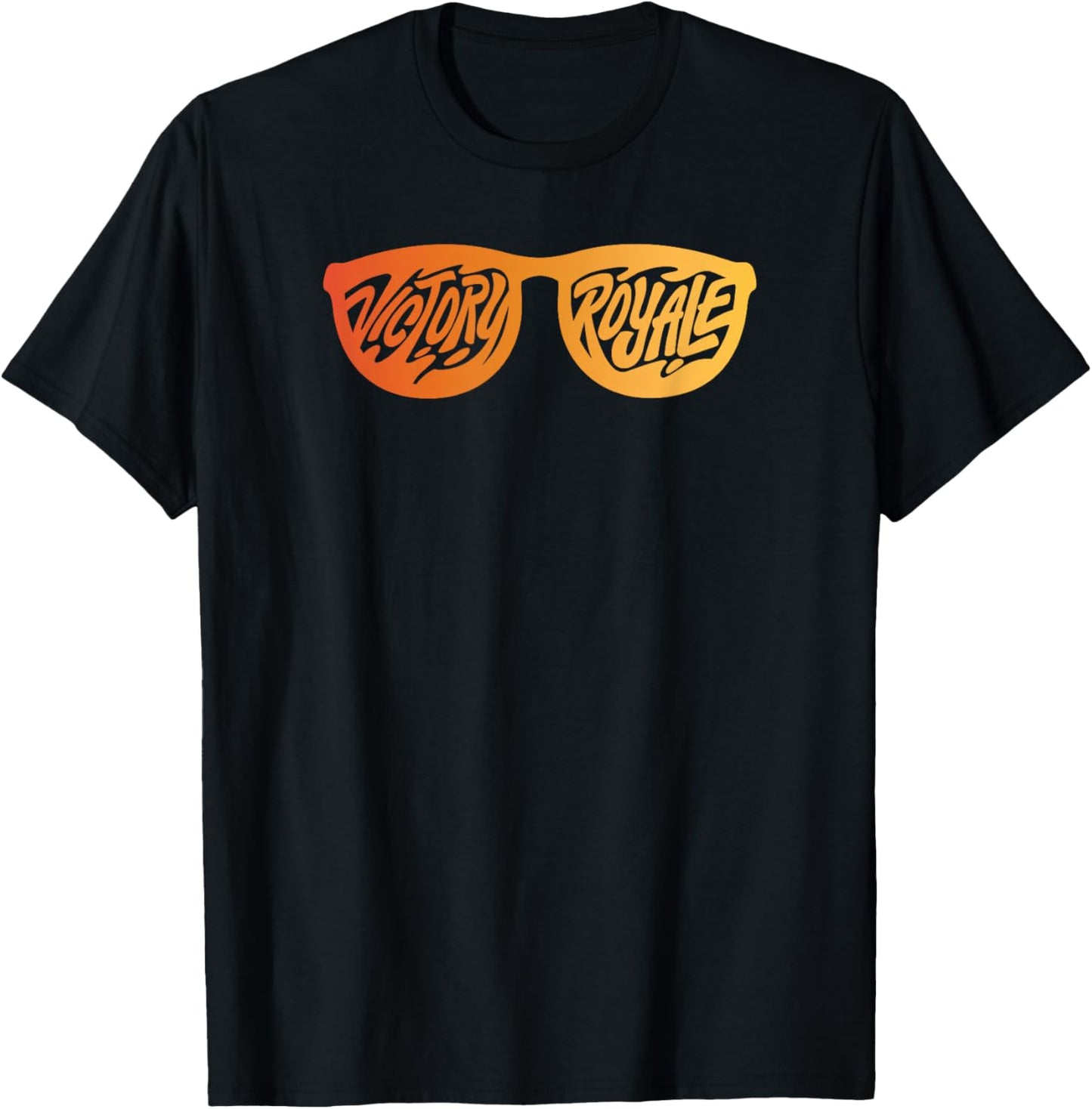 Fortnite Victory Royale Gradient Shades Center Logo T-Shirt - T-Shirt | Black