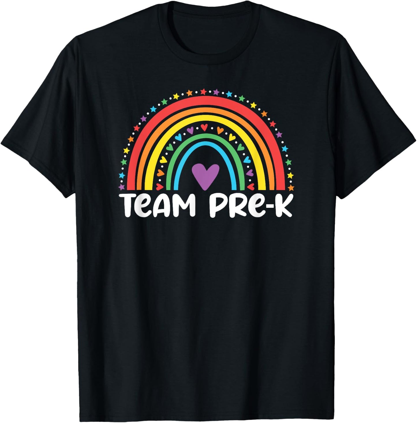 Team Pre-K Teacher Crew Squad Hello Back School Graduation T-Shirt - T-Shirt | Black