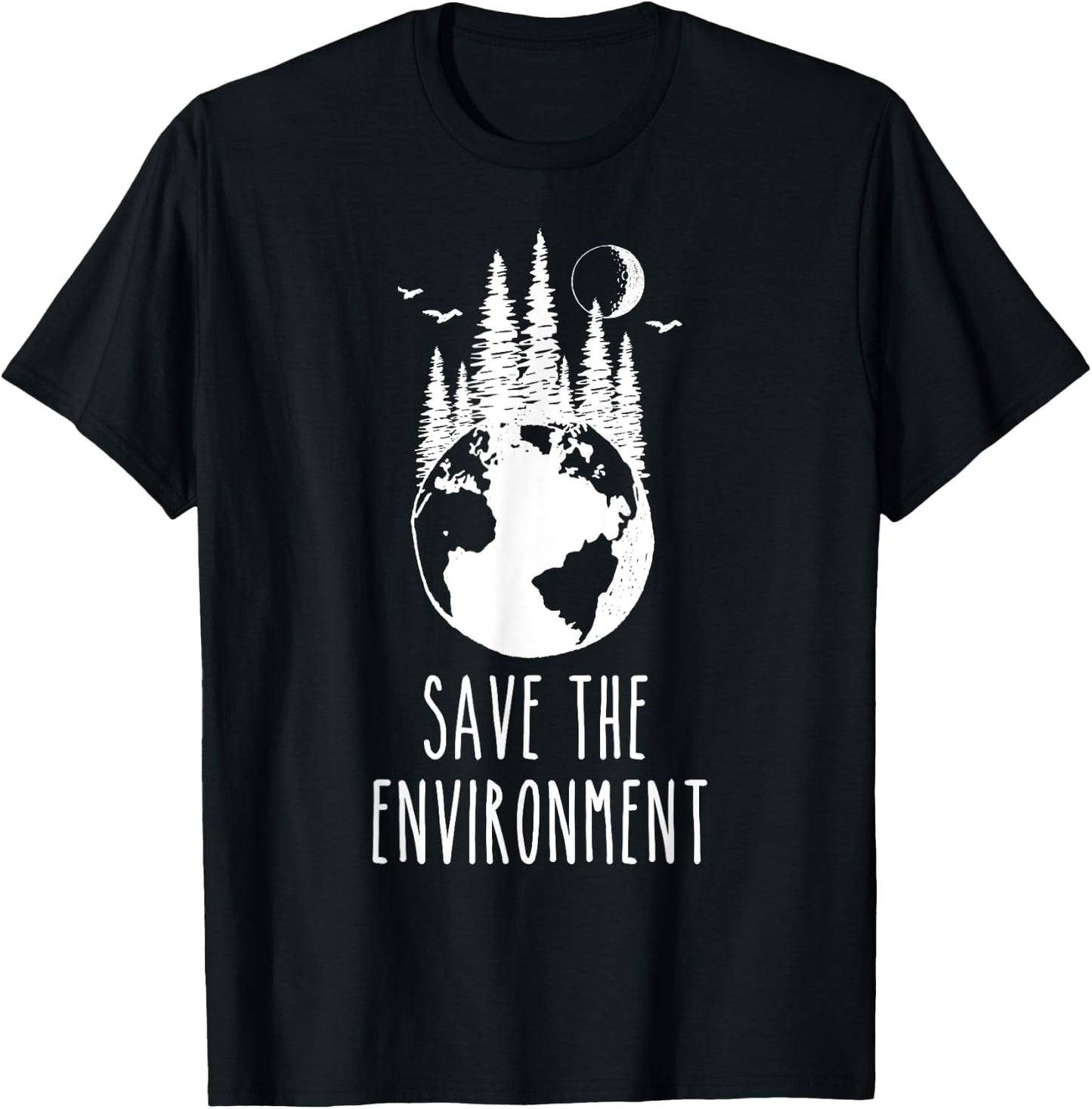 Save The Environment Earth Day Nature Wildlife Conservancy T-Shirt - T-Shirt | Black