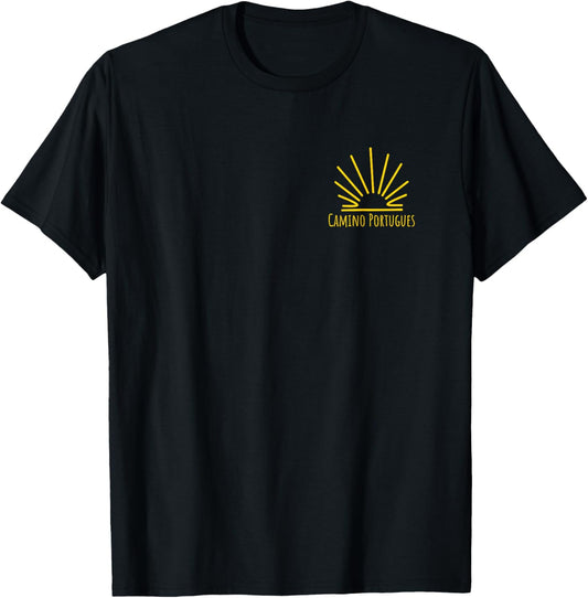 Camino Portuguese El Buen Camino de Santiago Portugal Route T-Shirt - T-Shirt | Black