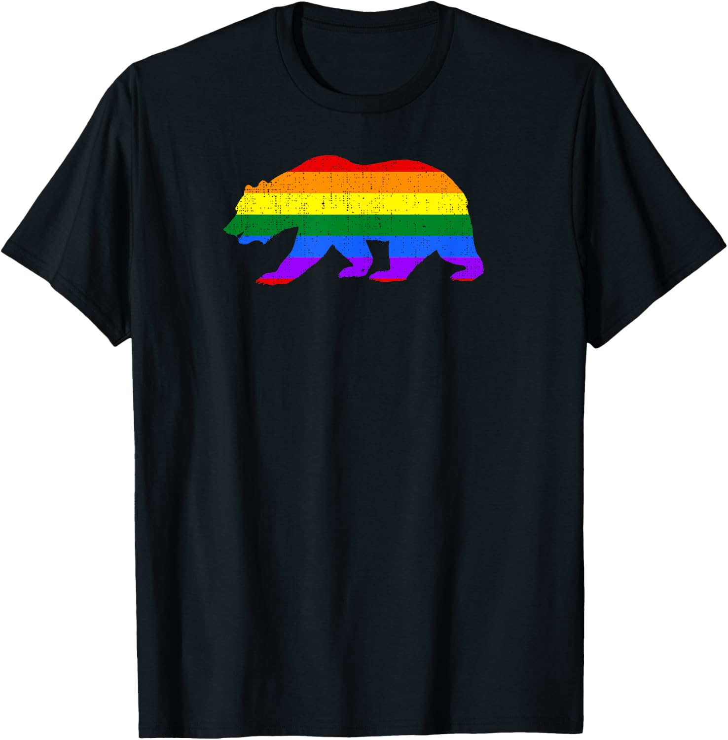 California Bear Rainbow T-Shirt - T-Shirt | Black