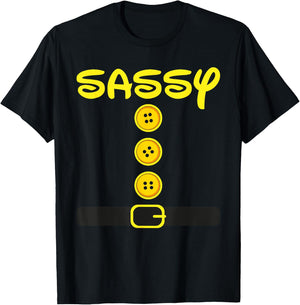 Sassy-Dwarf Costume Color Family Matching Dwarf Halloween T-Shirt - T-Shirt | Black