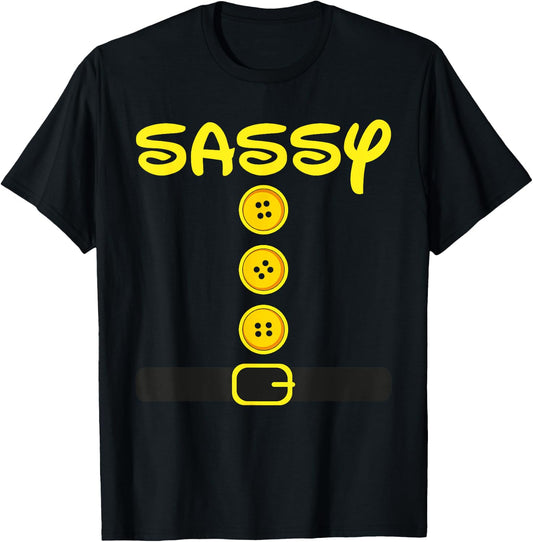 Sassy-Dwarf Costume Color Family Matching Dwarf Halloween T-Shirt - T-Shirt | Black