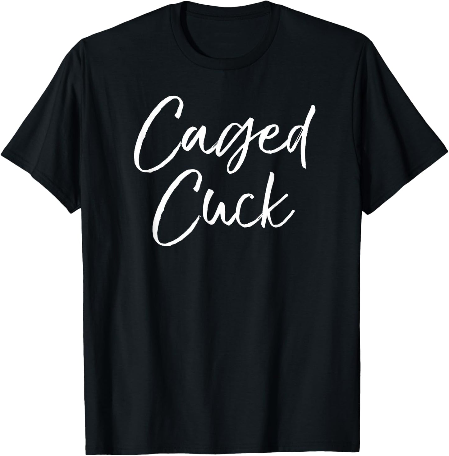 Funny Adult Humor for Husband from Wife Swinger Caged Cuck T-Shirt - T-Shirt | Black