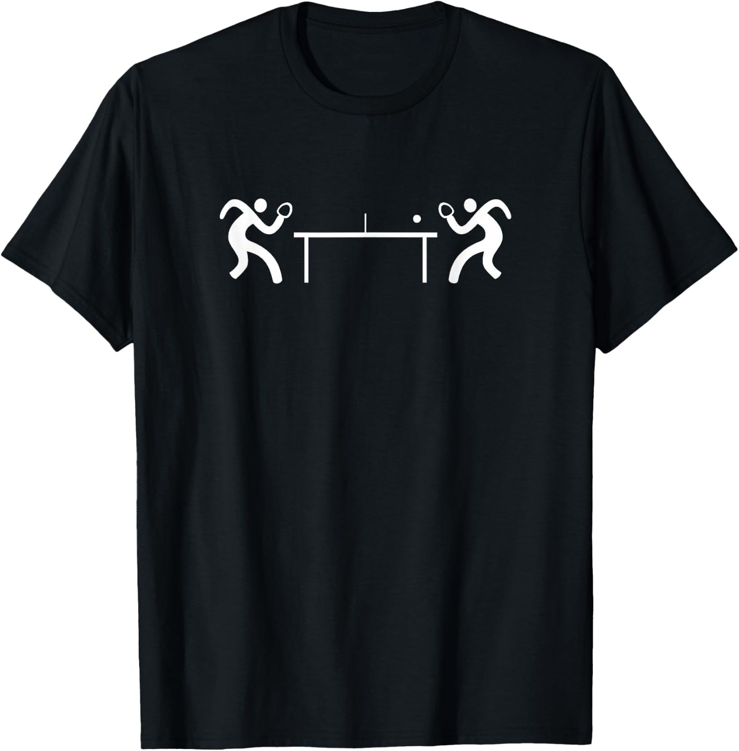 Ping Pong Table Tennis Stick Figures Ping Pong Player T-Shirt - T-Shirt | Black