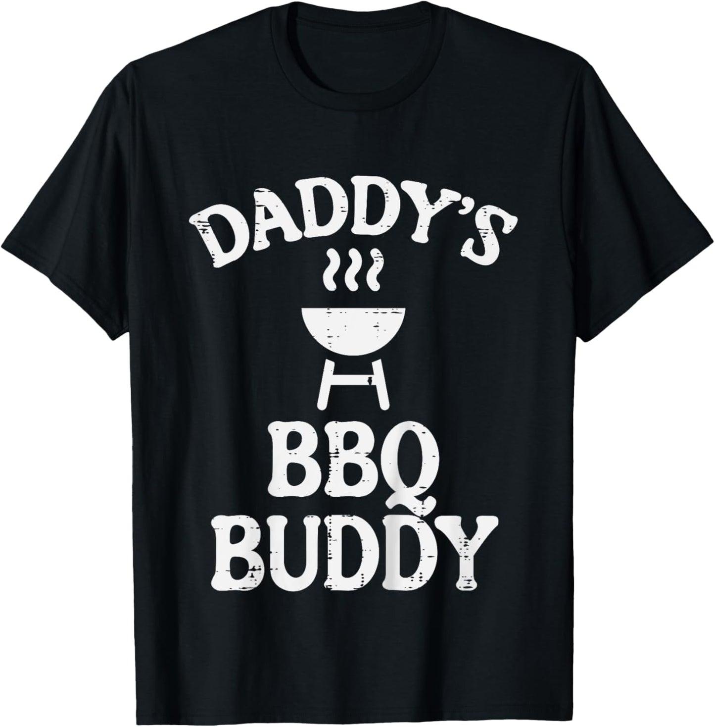 Kids Daddys Bbq Buddy Cute Barbecue Family Match Boys Girls Kids T-Shirt - T-Shirt | Black