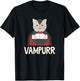 Vampurr Funny Vampire Cat Halloween Gift T-Shirt - T-Shirt | Black