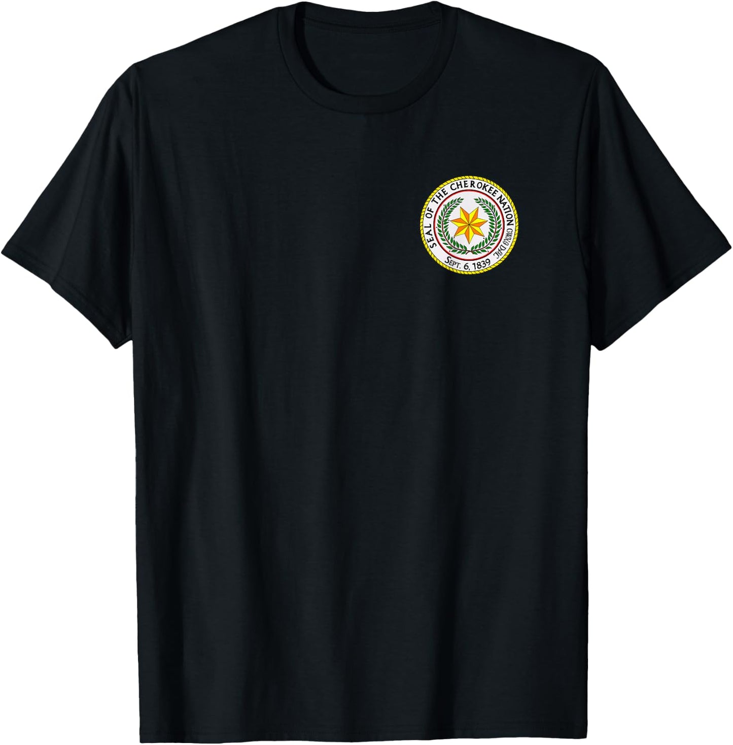 Double Sided Seal of The Cherokee Nation Native American T-Shirt - T-Shirt | Black