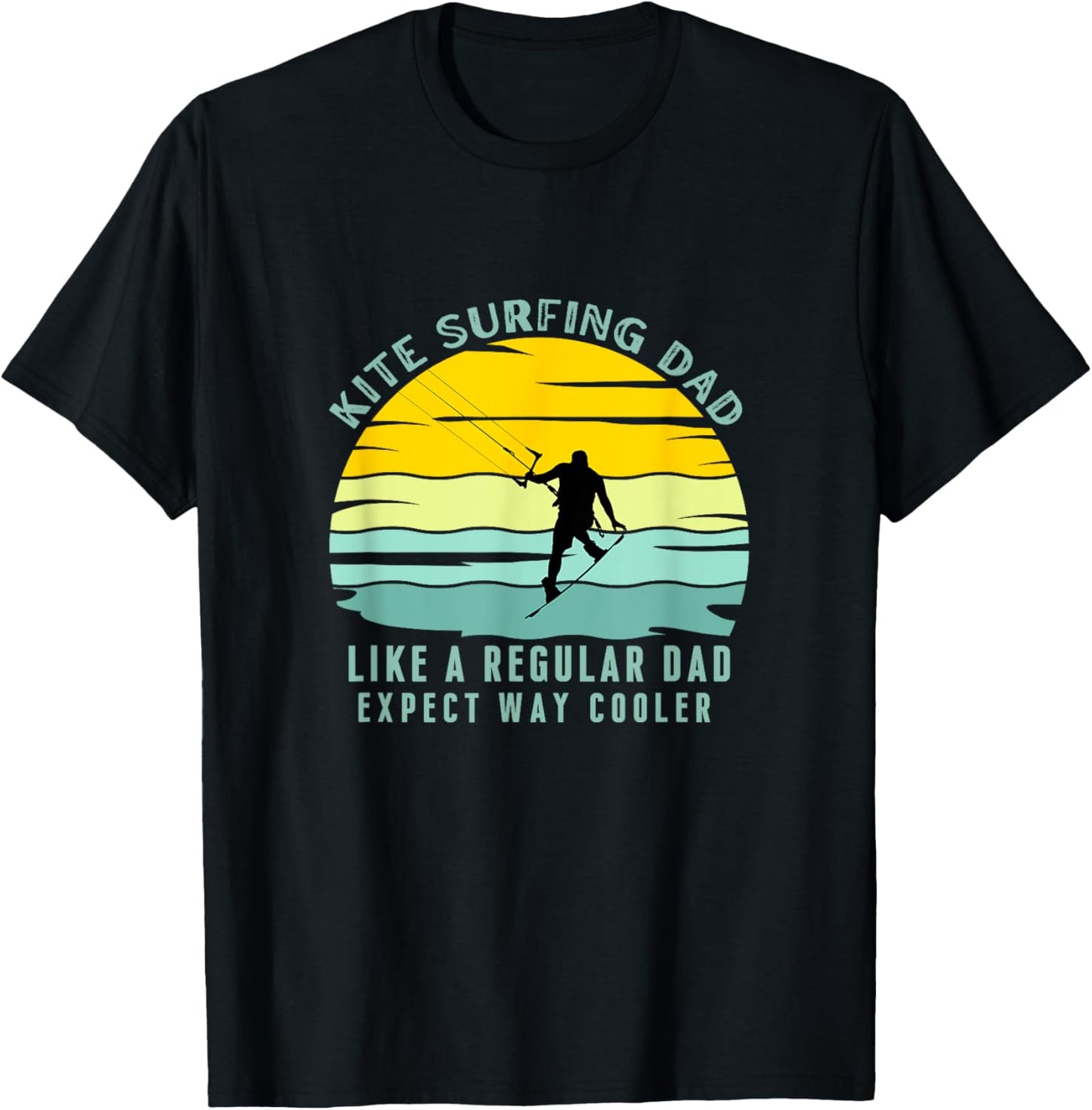 Kite Surfing Dad - Kitesurfing Lover for Father Kitesurfer T-Shirt - T-Shirt | Black