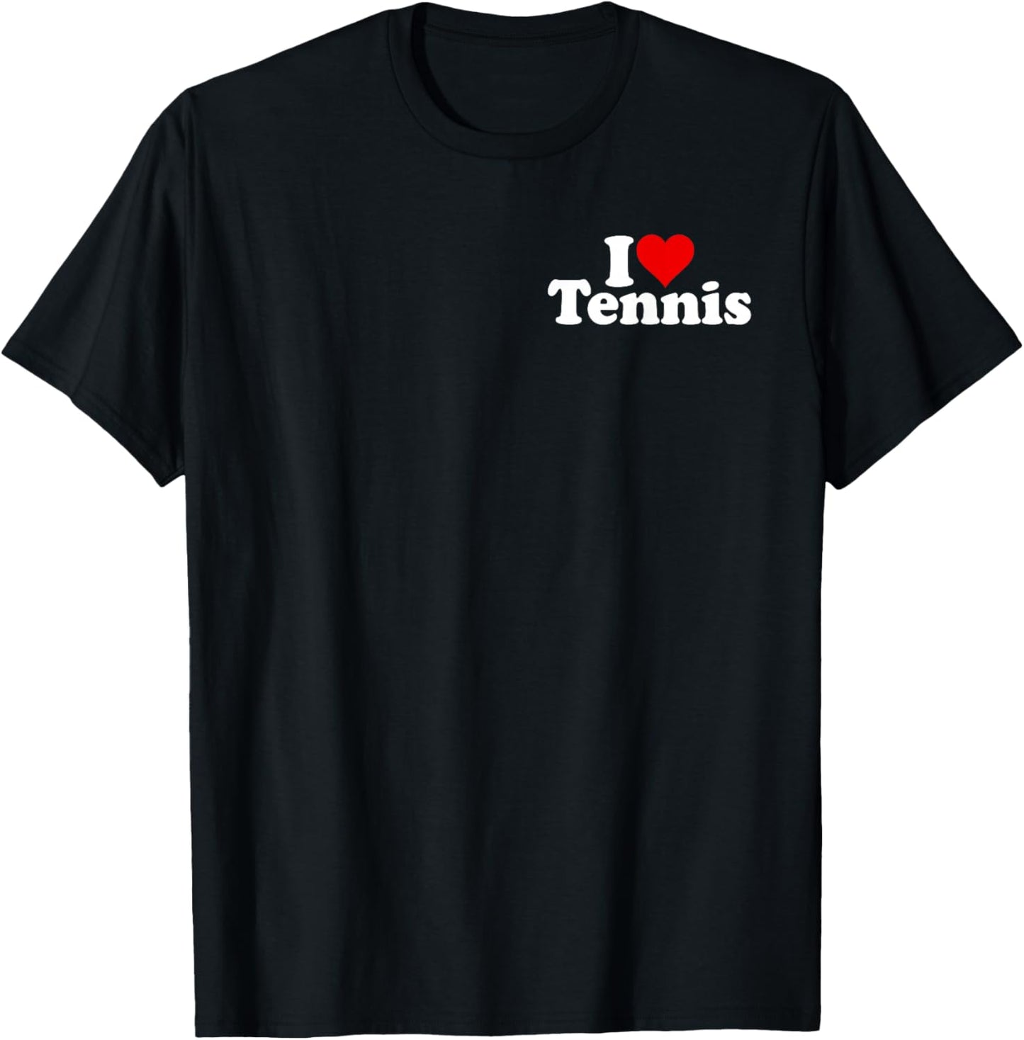 I Love Heart Tennis T-Shirt - T-Shirt | Black