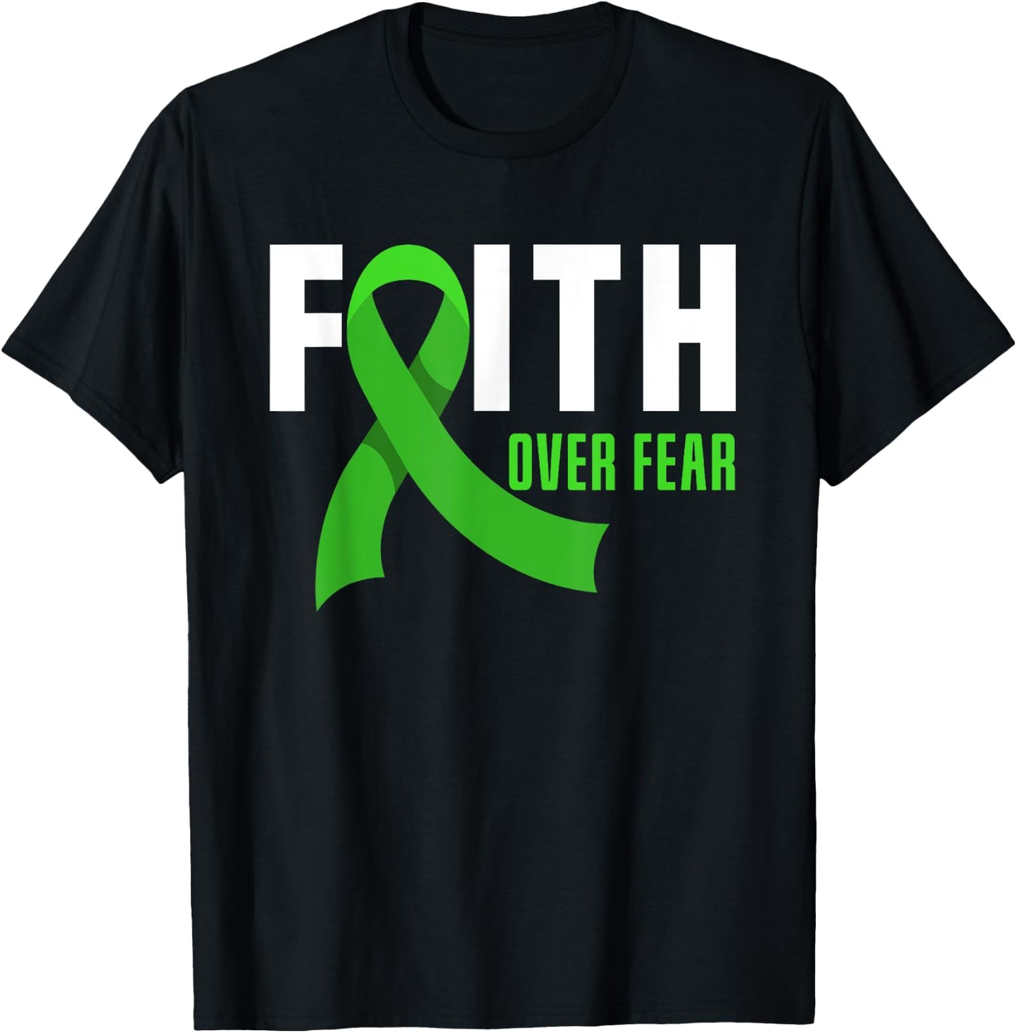 Faith God Fear Traumatic Brain Injury Awareness TBI Warrior T-Shirt - T-Shirt | Black