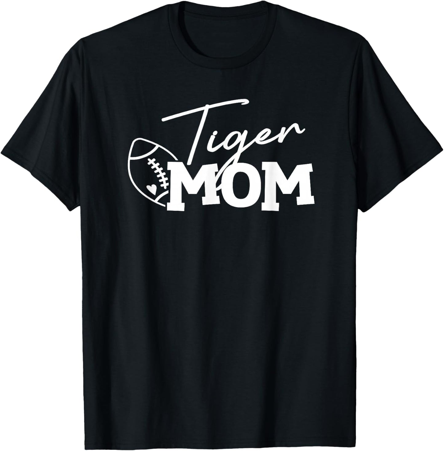 Tiger Mom Football Sports Fan T-Shirt - T-Shirt | Black