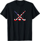 American Flag Field Hockey Patriot USA Sports Player T-Shirt - T-Shirt | Black