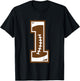 Kids 1st Birthday Party Football Boy One Year Old Football Player T-Shirt - T-Shirt | Black