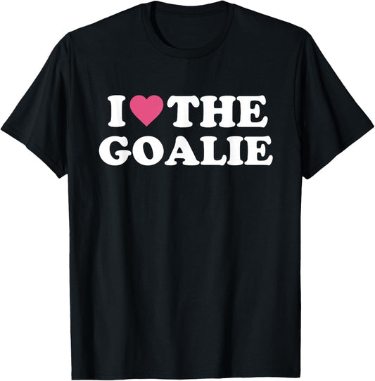 I Love The Goalie Cute Soccer Goalie Family Grandma Mom T-Shirt - T-Shirt | Black