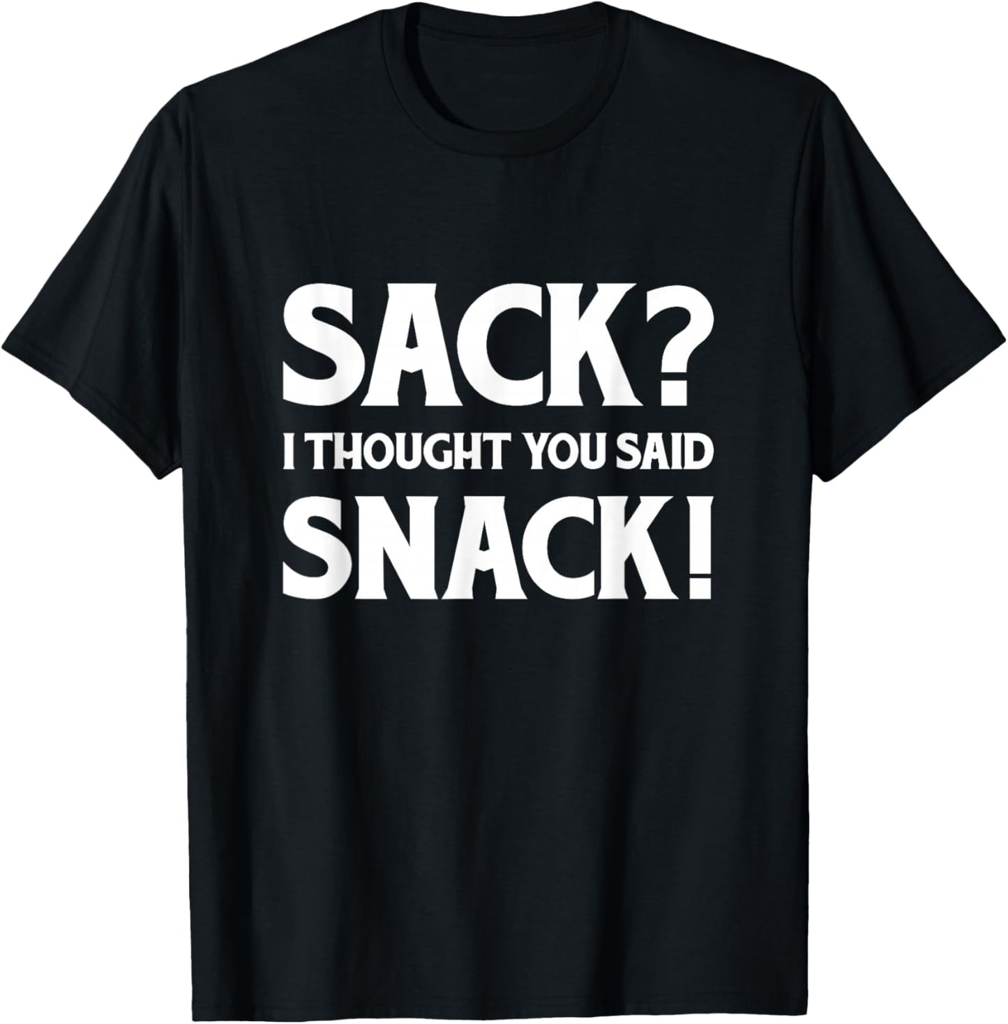 Funny American Football Memes Quarterback Sack QB Jokes T-Shirt - T-Shirt | Black