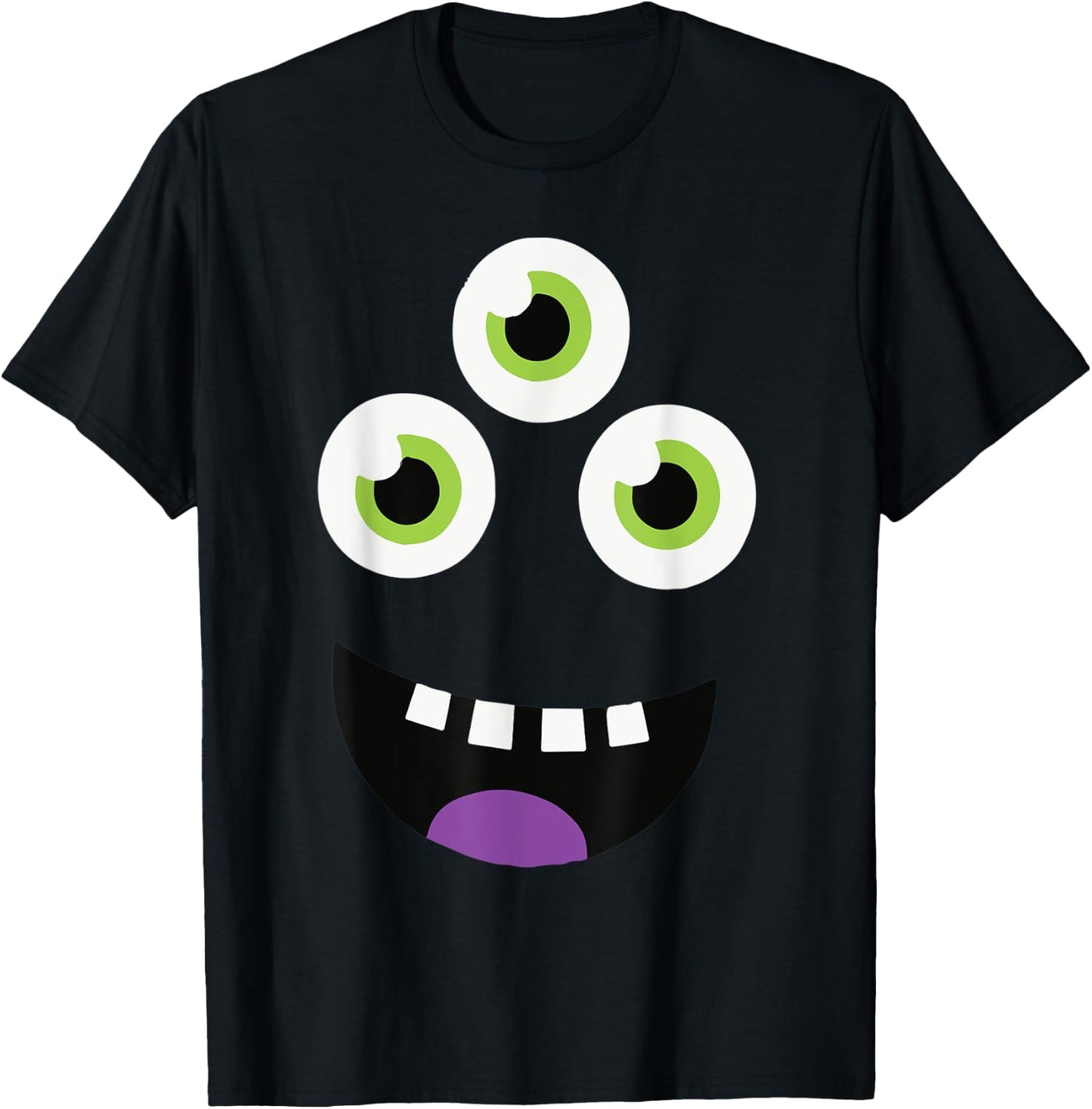 Cute Monster Face Halloween Group Costume Gift T-Shirt - T-Shirt | Black