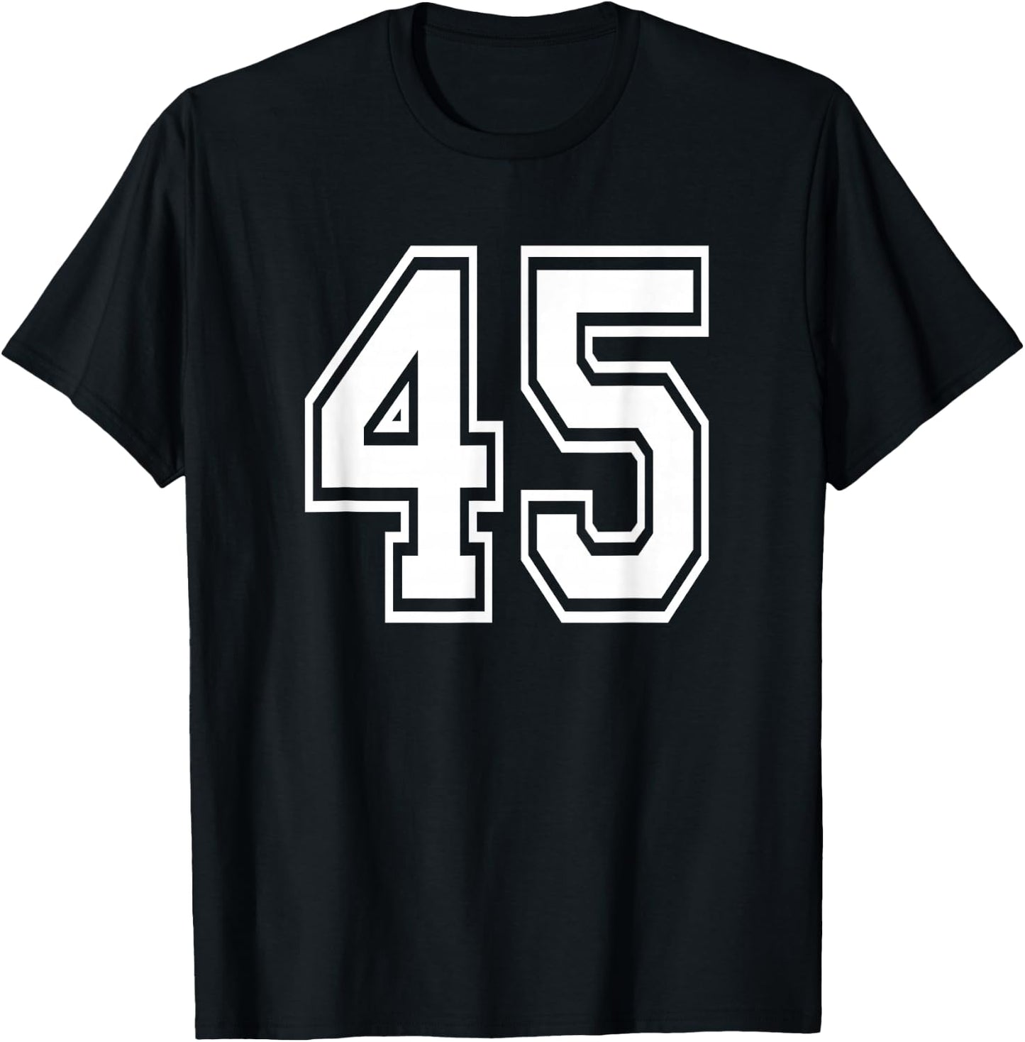 Number 45 45th Birthday Gift Player Team Numbered Jersey T-Shirt - T-Shirt | Black