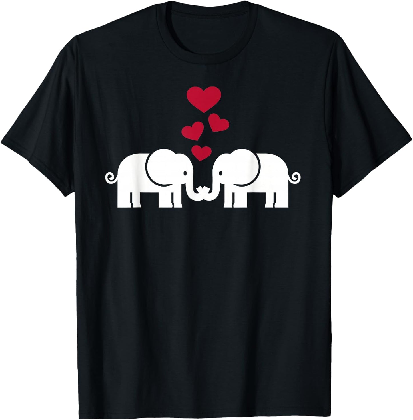 Elephants in love T-Shirt - T-Shirt | Black