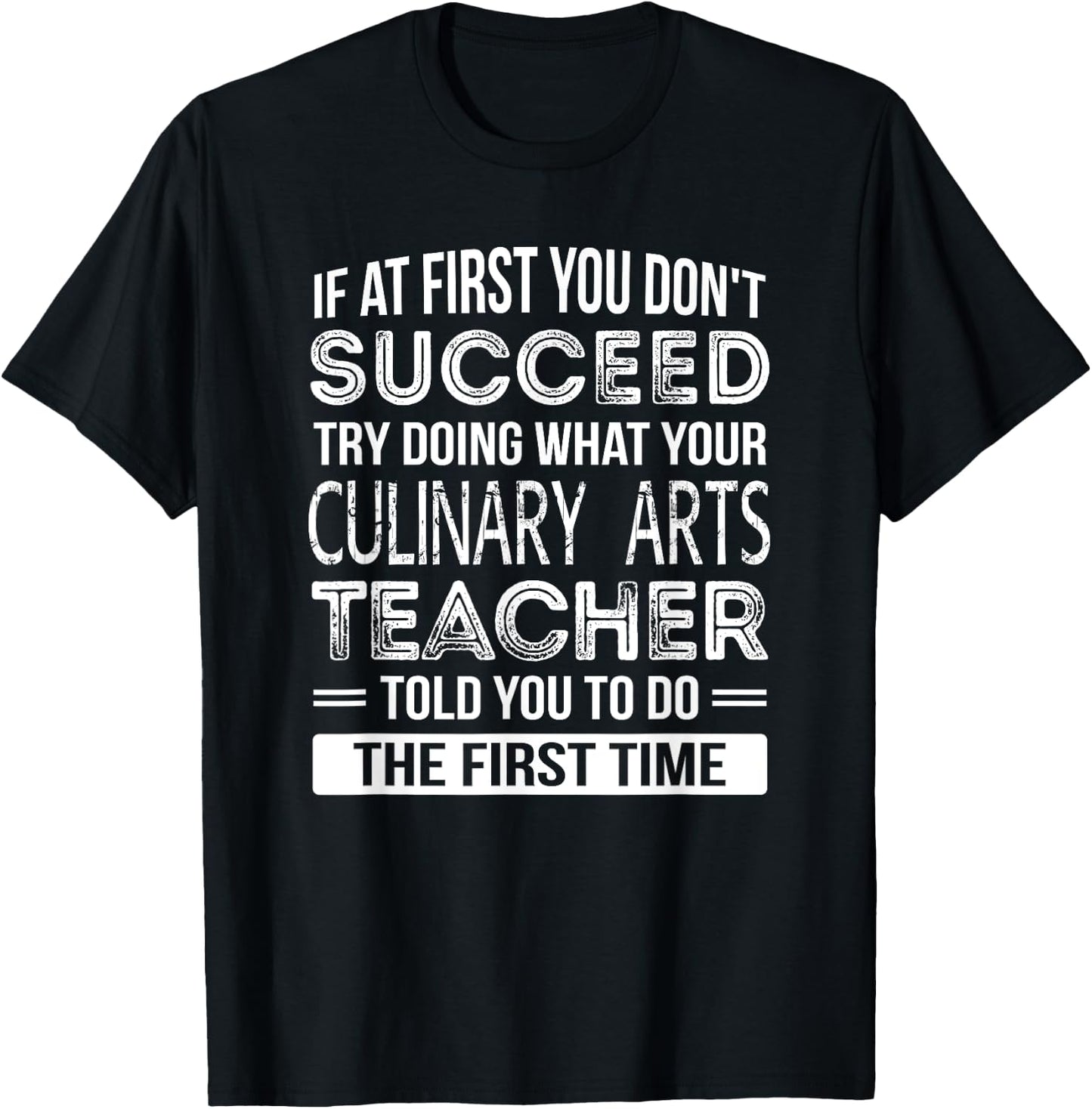 Culinary Arts Teacher Gift Funny Appreciation T-Shirt - T-Shirt | Black