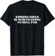 Kissing Girls is Worth Going to Hell for Shirt Y2K Lesbian T-Shirt - T-Shirt | Black