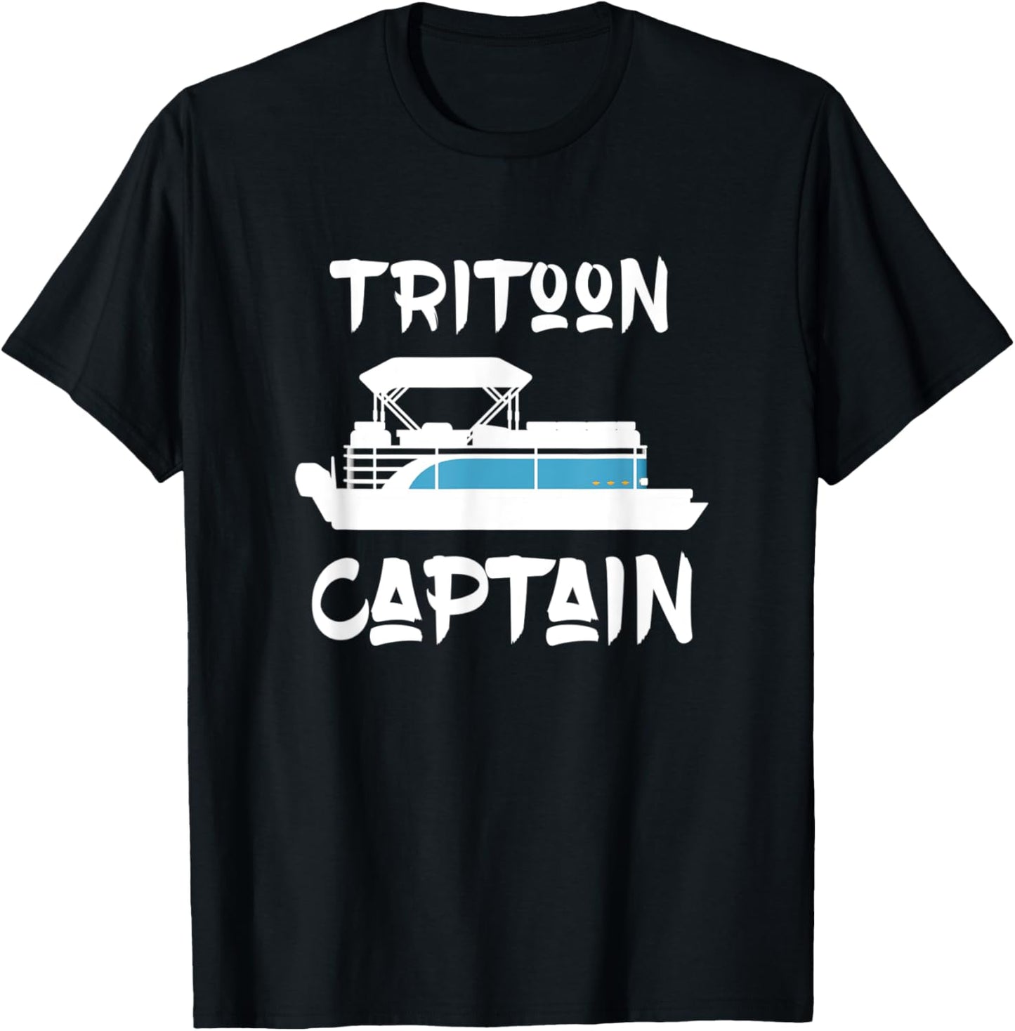 Tritoon Captain Gift for Tritoon Boat Owner Boating T-Shirt - T-Shirt | Black