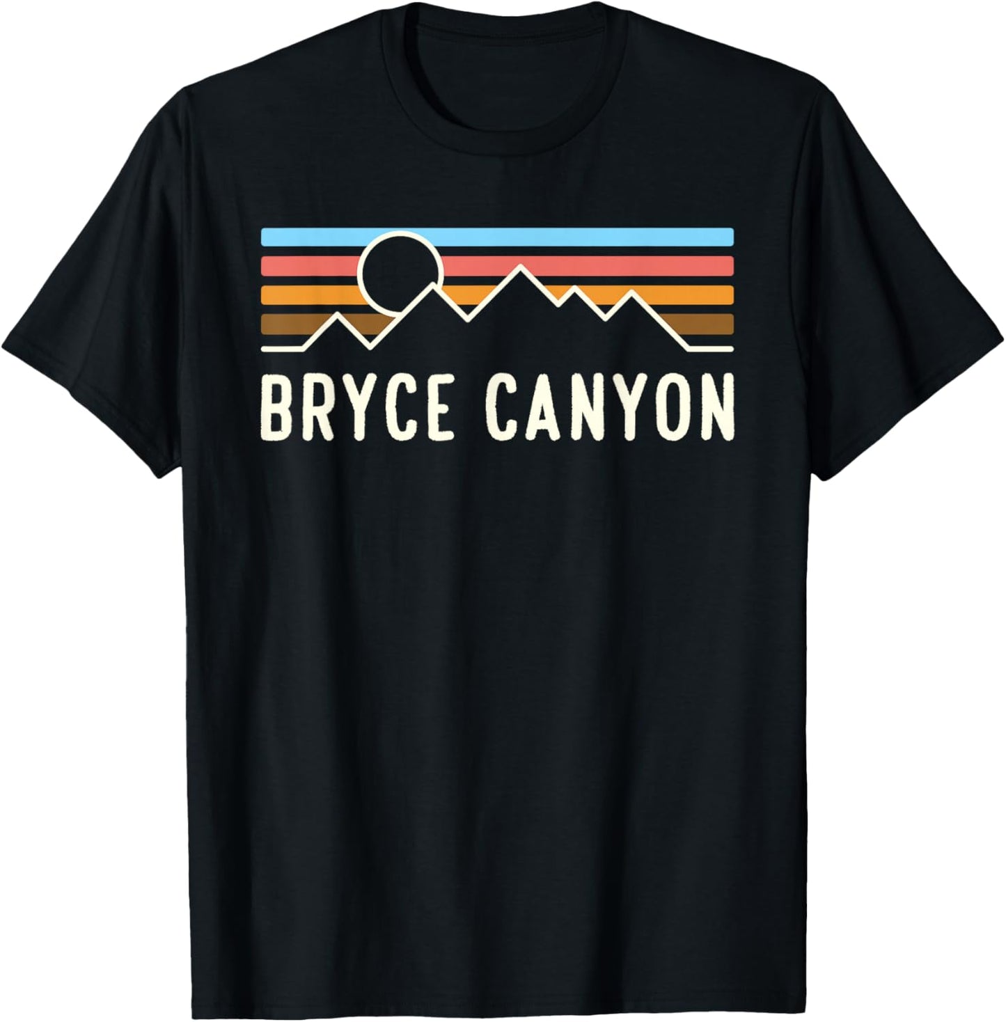 Bryce Canyon National Park Retro Mountain camping souvenir T-Shirt - T-Shirt | Black
