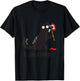 Funny killer cat with axe in the hand innocence in person T-Shirt - T-Shirt | Black