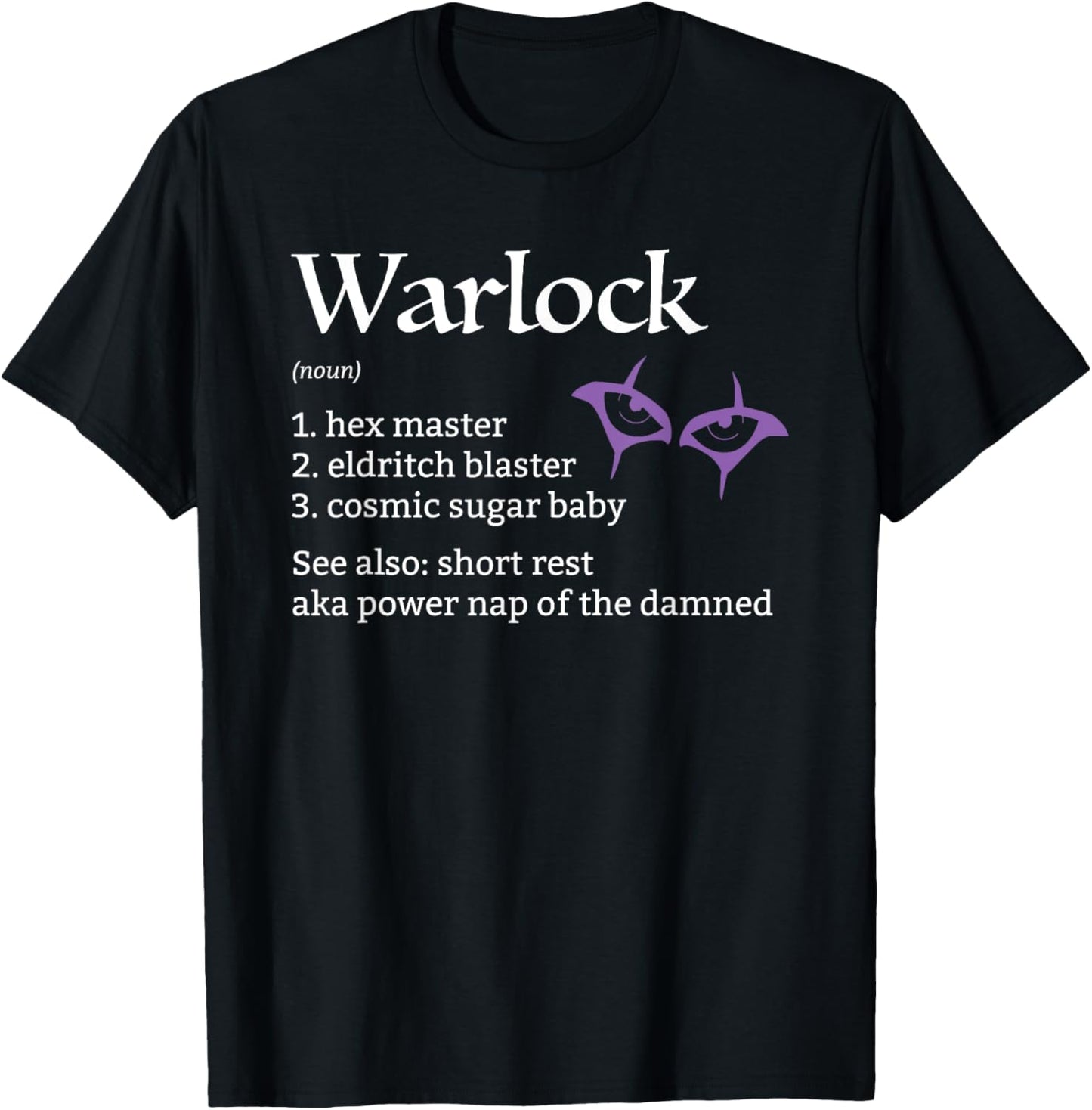 Warlock Class Definition T-Shirt - T-Shirt | Black