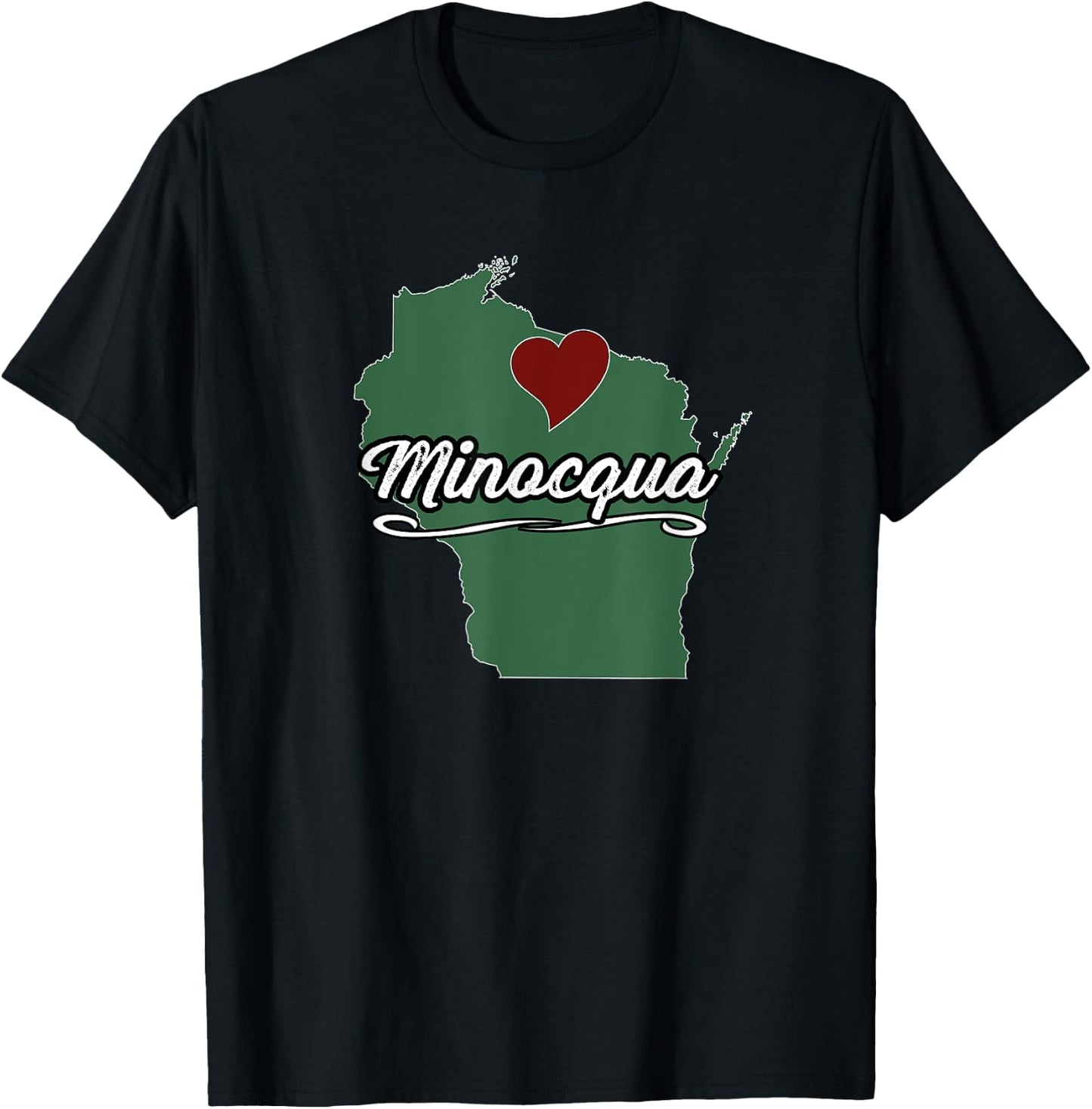 Minocqua - Wisconsin | City - City Souvenir WI US T-Shirt - T-Shirt | Black