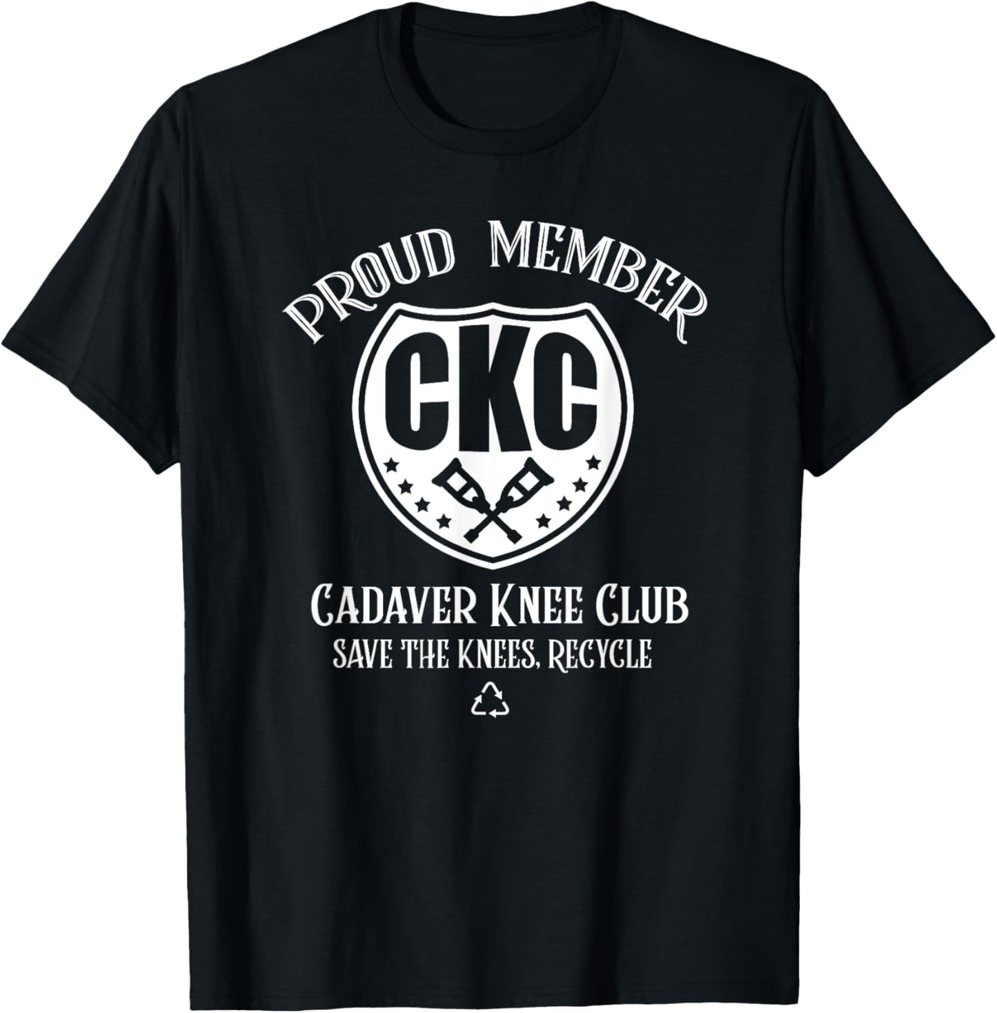 ACL Knee Surgery Cadaver Ligament Recipient Funny Recycle T-Shirt - T-Shirt | Black