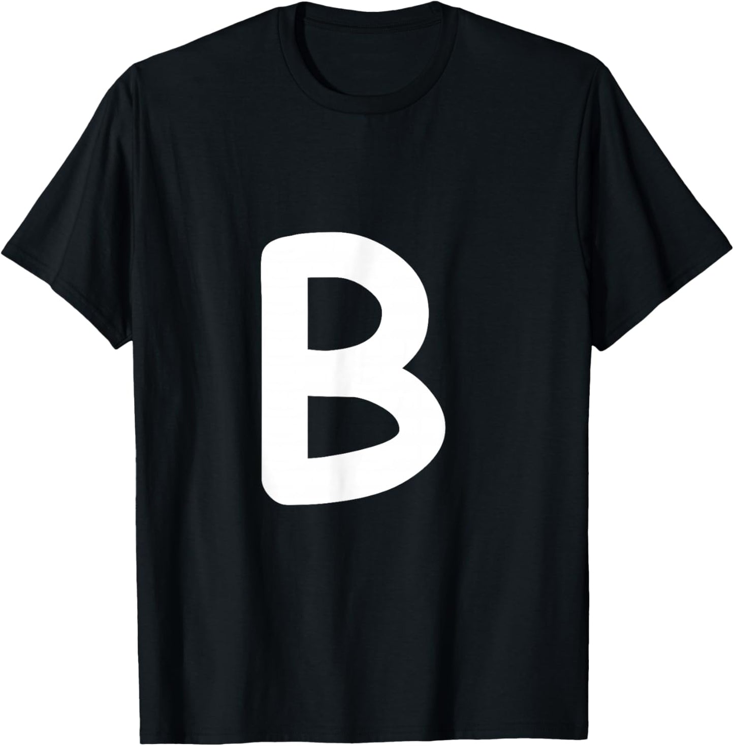 Letter B Capital Alphabet Monogram Initial Comic Sans T-Shirt - T-Shirt | Black