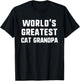 World's Greatest Cat Grandpa Funny Gift Christmas T-Shirt - T-Shirt | Black
