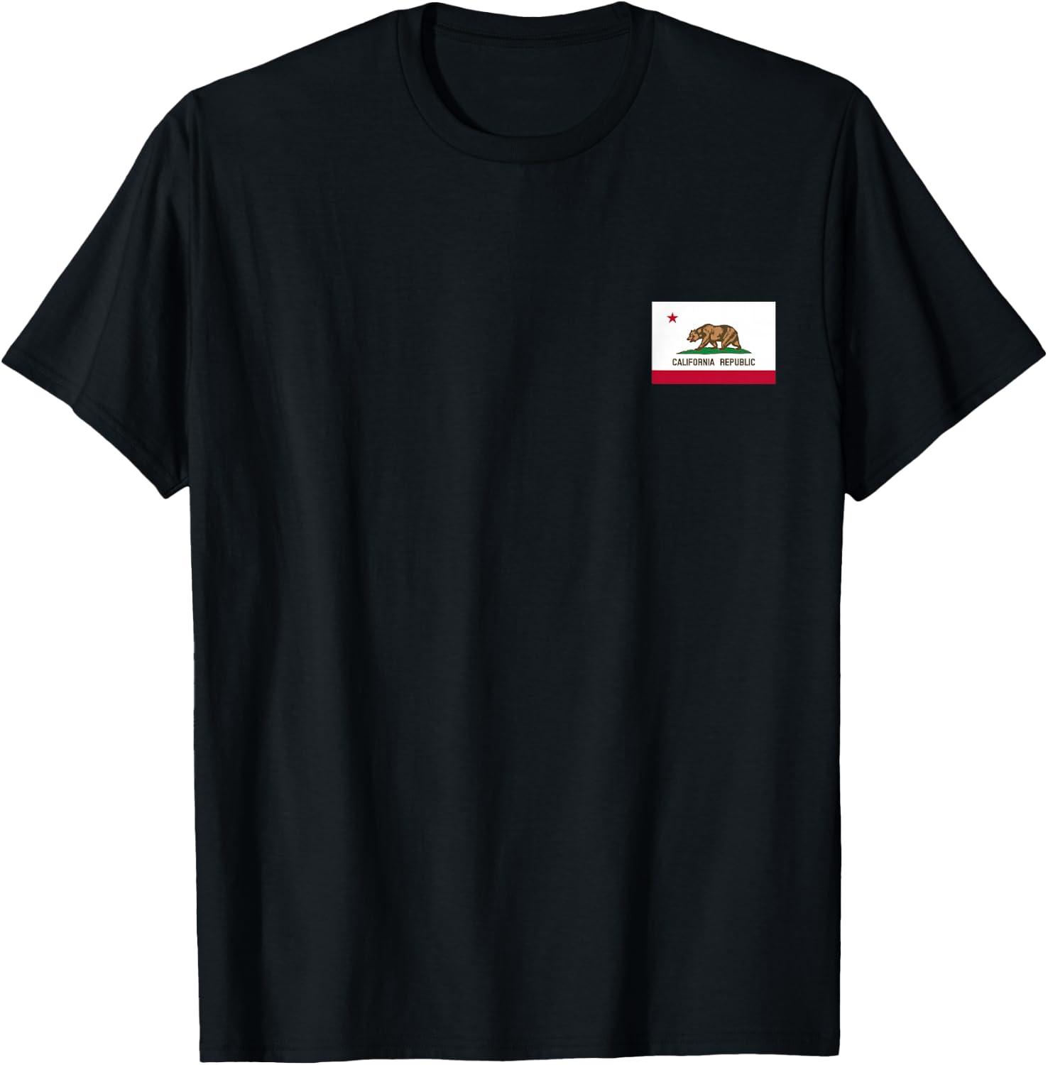 California Republic State Flag Cool USA CA Flags Men Women T-Shirt - T-Shirt | Black