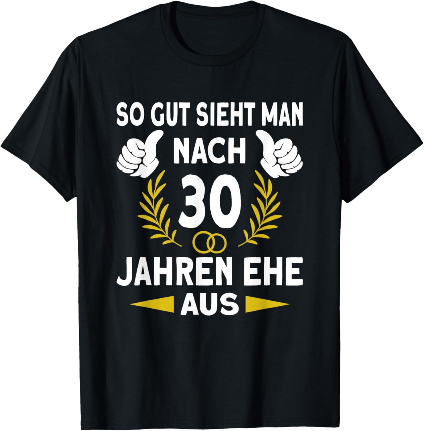 Ehemann Ehefrau 30 Hochzeitstag Perlenhochzeit T-Shirt - T-Shirt | Black