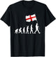 Evolution England Flag English Saint George's Day Patriotic T-Shirt - T-Shirt | Black