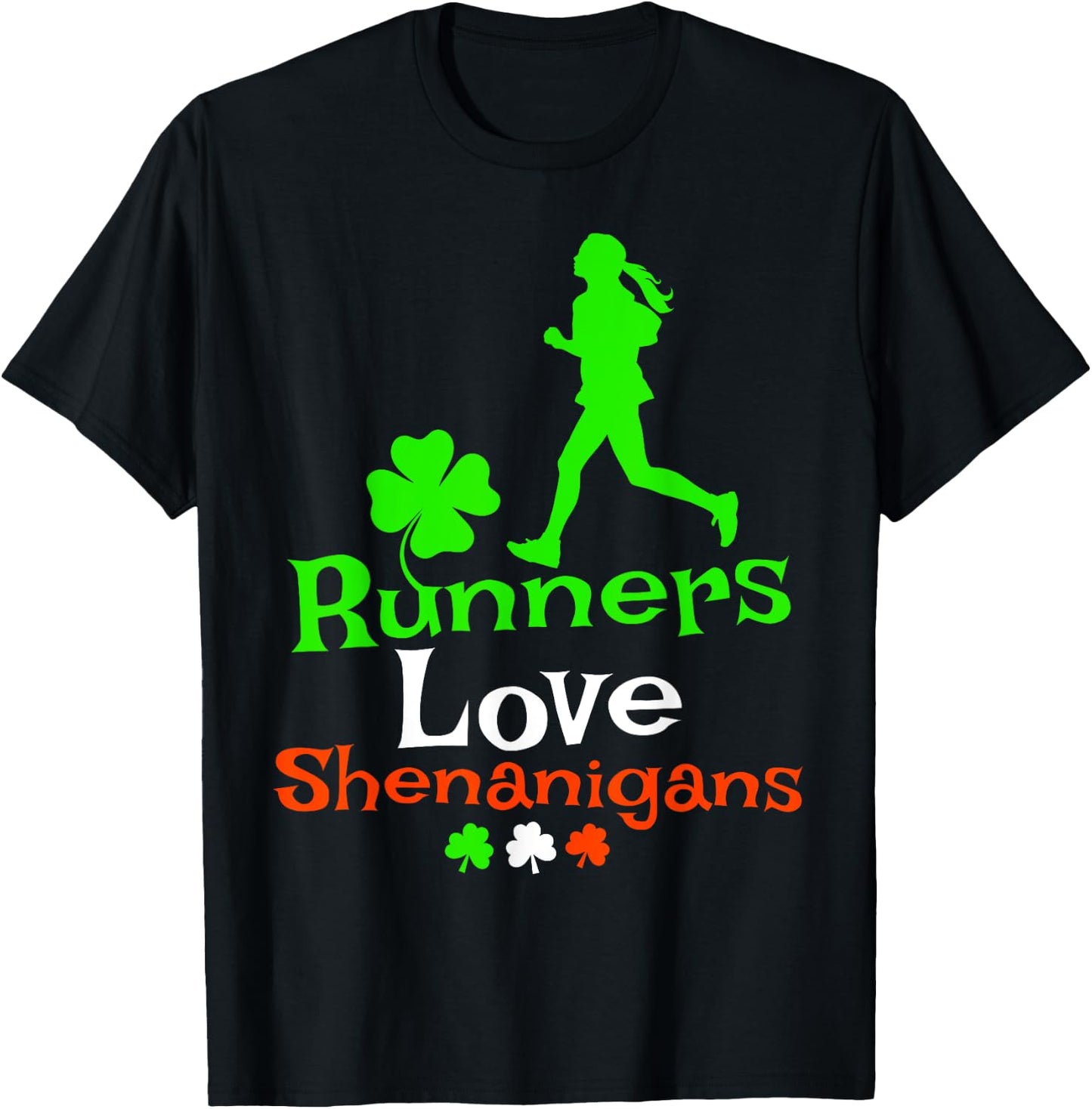 Runners Love Shenanigans - Women's St Patricks Day Road Race T-Shirt - T-Shirt | Black