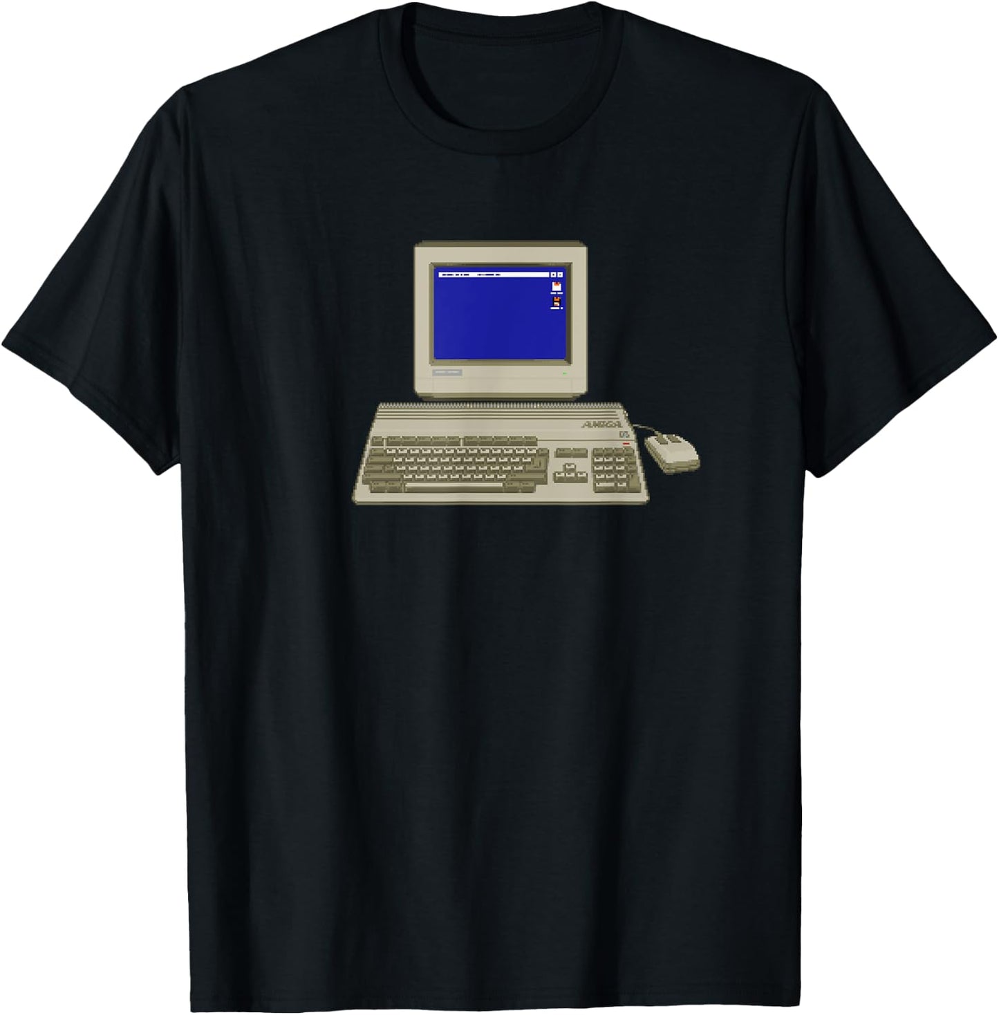 Commodore Amiga 500 Retro Gaming Pixel Art T-Shirt - T-Shirt | Black
